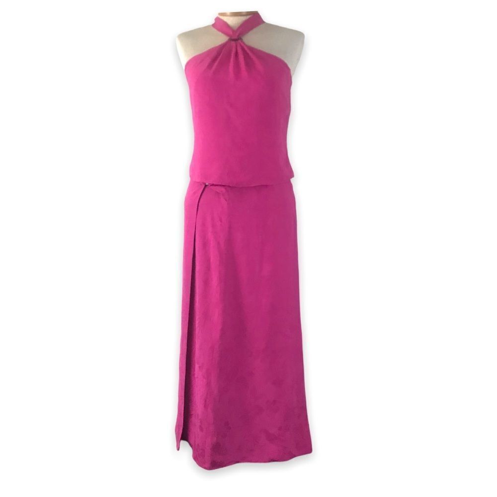 Tommy Bahama 2-piece hot pink halter top size 4 and wrap maxi skirt size 2 beach